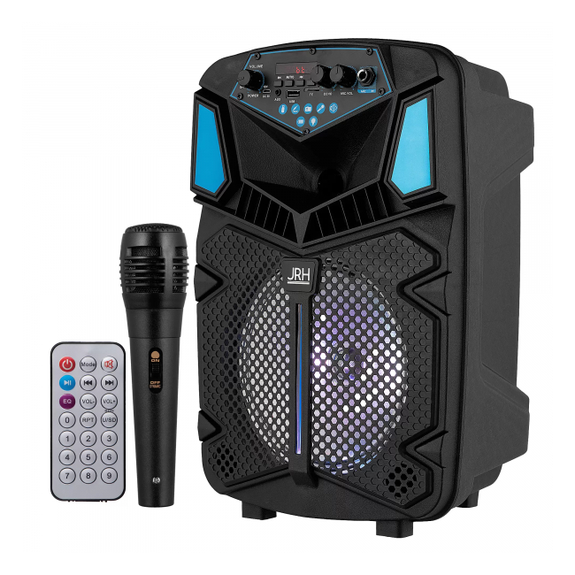 Boxa portabila JRH H8 cu Bluetooth, microfon pe fir si telecomandata inclusa [3]