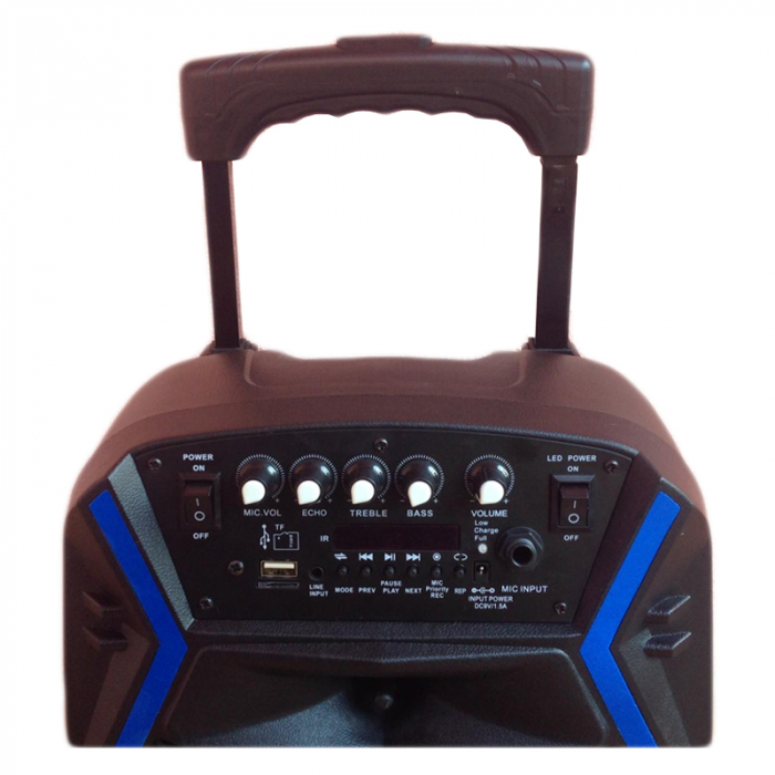 Boxa portabila tip troler JRH A81 cu acumulator, 300 W si microfon wireless [4]