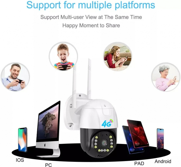 Camera de supraveghere cu SIM conexiune 4G pe Wi-Fi si Smart IP [4]
