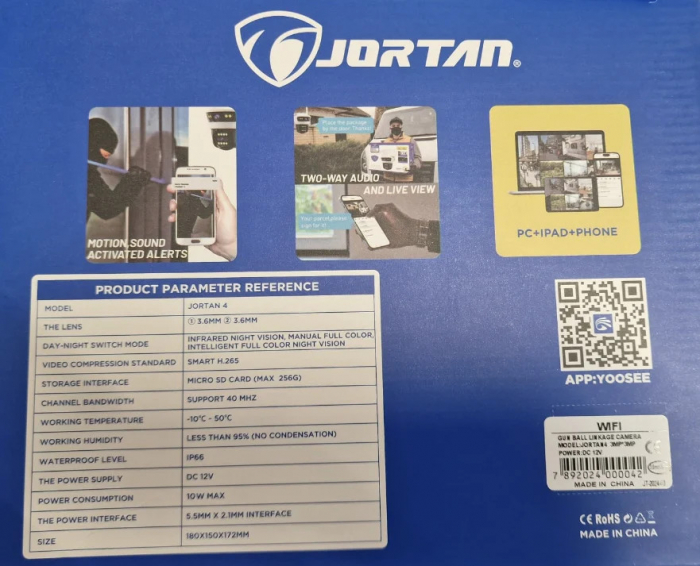 Camera de supraveghere dubla wifi Jortan 4U 3+3MP si pe fir de reteatea [5]