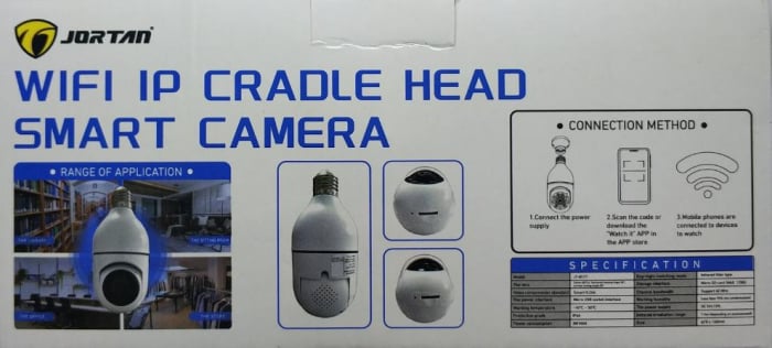 Camera de supraveghere WiFi cu iP, Jortan JT-8177 cu soclu E27 + card MicroSD 16 GB [5]