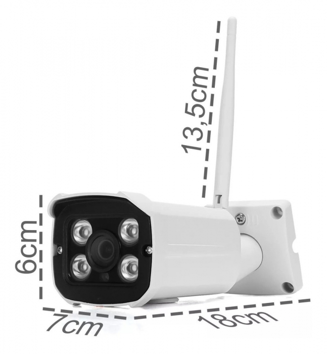 Camera supraveghere video Wi-Fi IP, wireless Jortan 82047WK cu 2 antene [5]