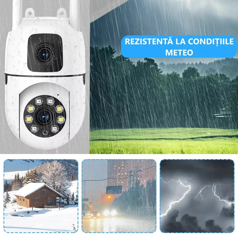 Camera Video de Supraveghere - Dubla cu Doua Lentile - Wireless WIFI [4]