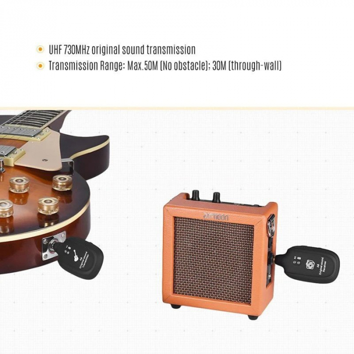 Set sistem wireless transmitator si receptor pentru chitara, A8 Original Sound [6]