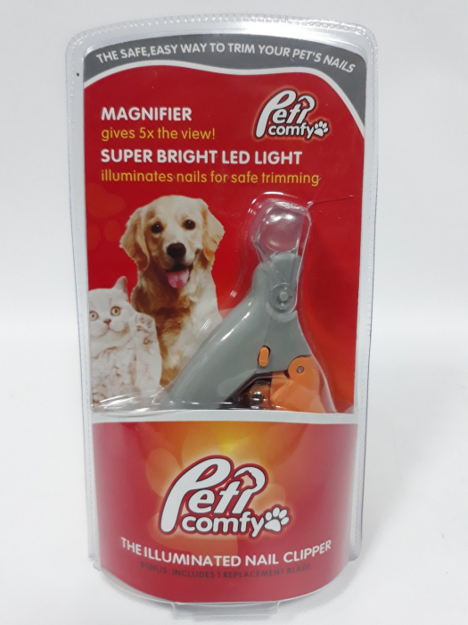 Cleste tip ghilotina pentru gheare animale, Peti Comfy cu lumina si factor marire 5X [6]