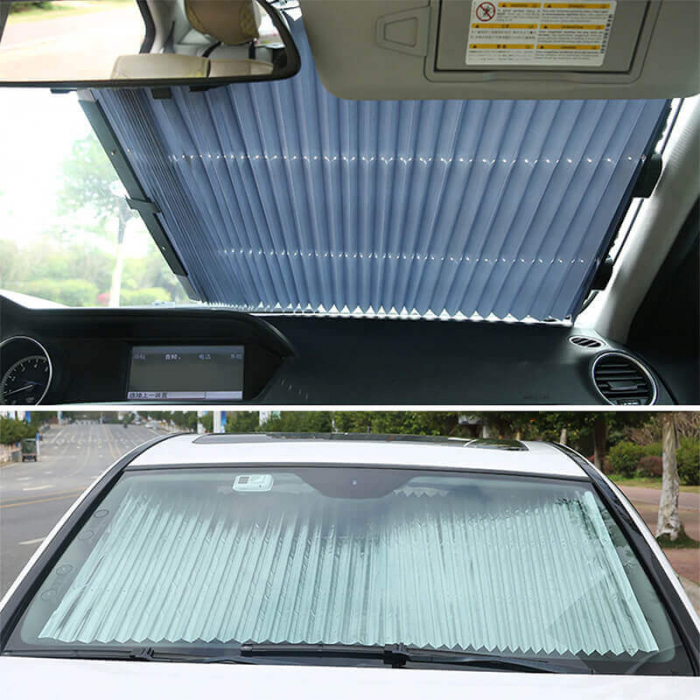 Copertina parasolar auto retractabil impotriva razelor UV cu fixare prin ventuze [2]