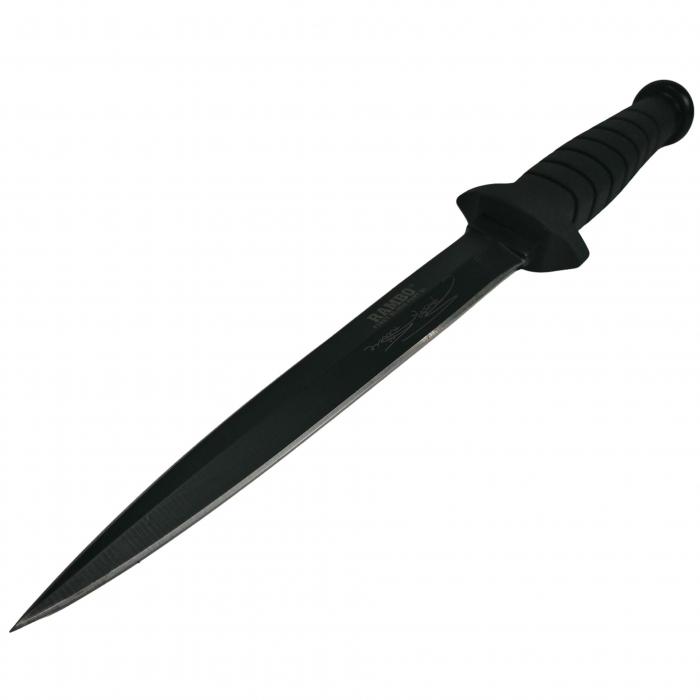 Cutit-Sting Rambo VI Collector's Edition cu doua taisuri, maner cauciuc + teaca [2]
