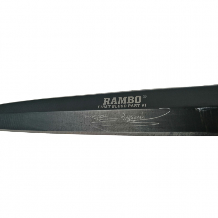 Cutit-Sting Rambo VI Collector's Edition cu doua taisuri, maner cauciuc + teaca [3]