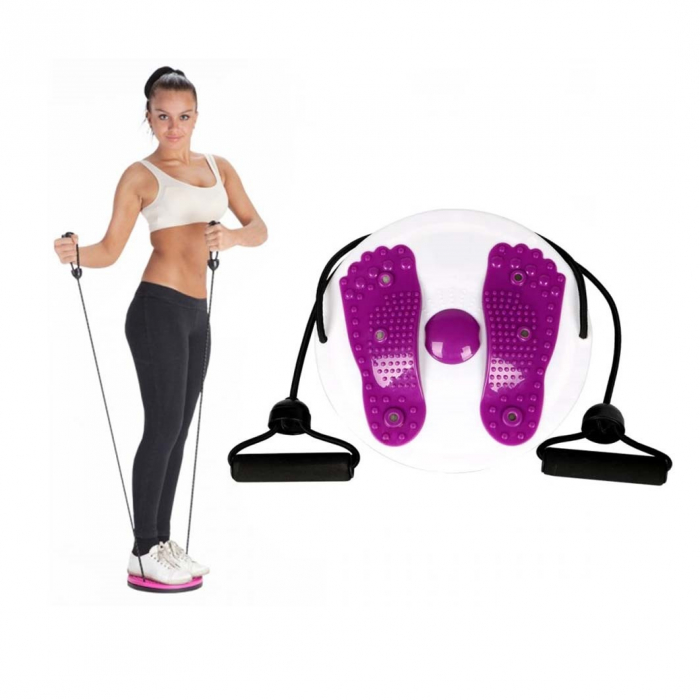 Disc rotativ de fitness cu corzi elastice,Twister Waist [4]