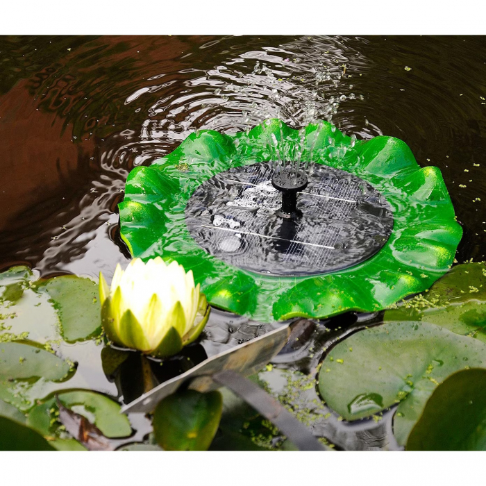 Fantana arteziana solara, model frunza de lotus, 6 duze, 1,4W/7V [2]