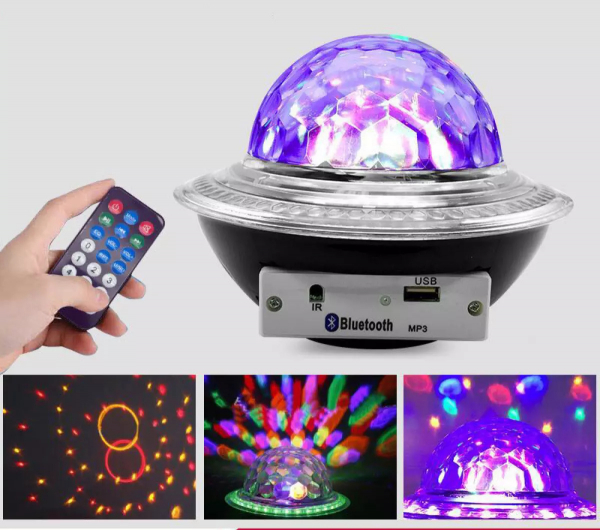 Glob disco cu LED RGB jocuri de lumini si MP3 prin Bluetooth Crystal Magic Balll [2]