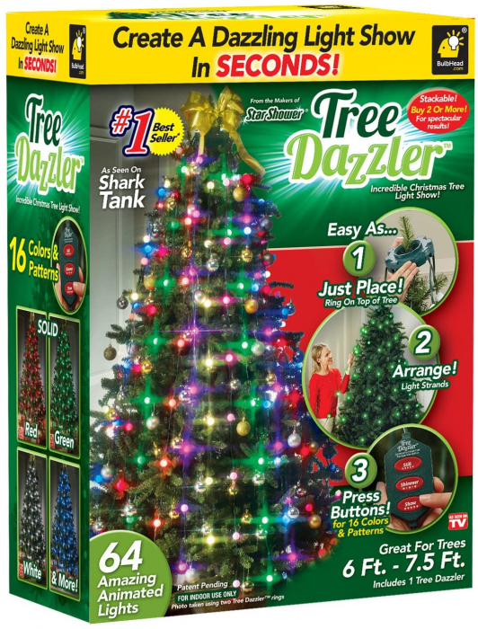Instalatie luminoasa pentru brad cu 64 Globuri LED si 16 culori,Tree Dazzler [5]