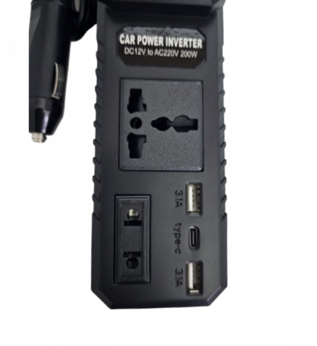 Invertor auto Olesson convertizor 12-24V la 220V AC cu putere 200 W [2]