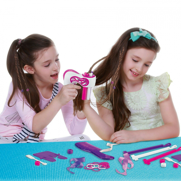 Joc interactiv fetite DIY Rope Bracelet, set impletit parul codite si accesorii [4]
