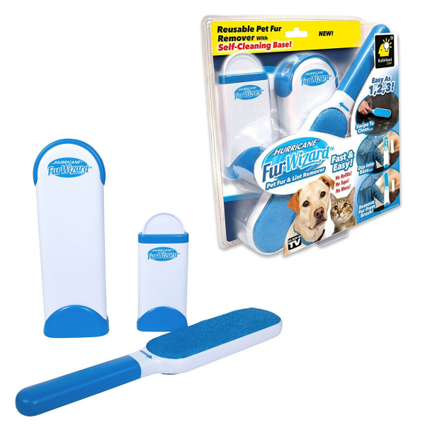 Set 2 perii si accesoriu pentru indepartarea parului de animale,Fur Wizard [2]