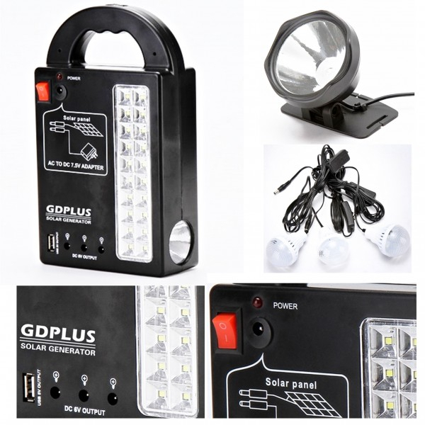 Kit cu panou solar pentru camping si drumetii, Gdplus GD8215 [6]