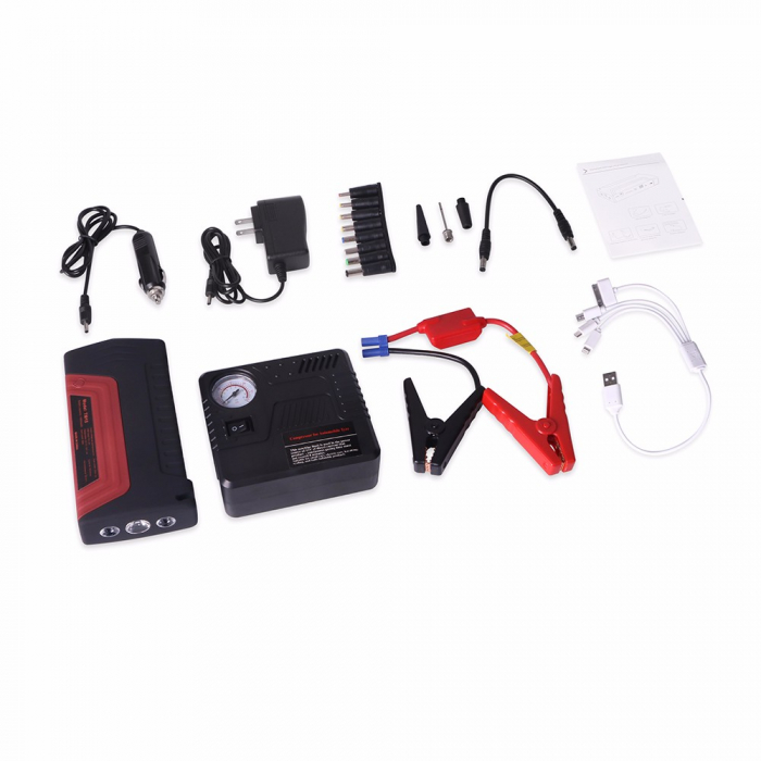 Robot pornire auto portabil, cu acumulator 50800 mAh pentru pornire auto si dispozitive portabile [6]