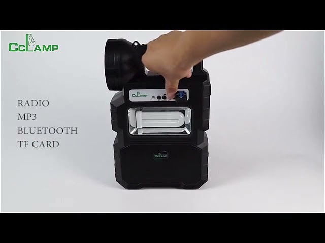 Kit panou solar CCLAMP CL-810 cu acumulator Lithium, Radio FM, Bluetooth si 3 becuri incluse [3]
