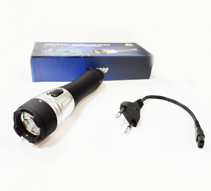Lanterna cu electrosoc pentru autoaparare cu maner cauciucat,HY-8800 [1]