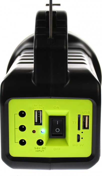 Lanterna cu boxa wireless cl-707 reincarcabila, cu Radio, USB, slot TF card, Bec disco si Bec camping incluse [4]