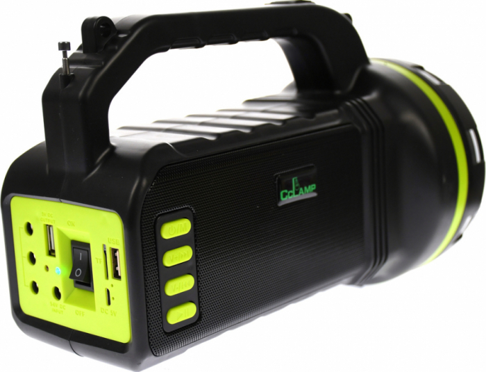 Lanterna cu boxa wireless cl-707 reincarcabila, cu Radio, USB, slot TF card, Bec disco si Bec camping incluse [2]