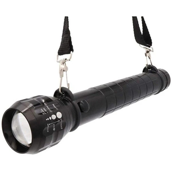Lanterna LED CREE cu busola si Zoom reglabil, profesionala metalica [3]