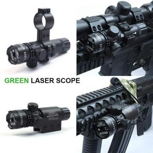 Laser pointer verde pentru arma sau pistol airsoft, cu prindere pe sina [3]