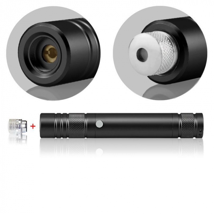 Laser pointer verde putere 100 mW cu acumulator si incarcare USB [6]