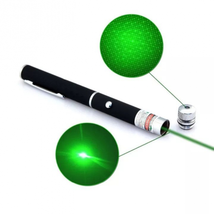 Laser verde pointer putere 500 mW, cu 5 capete multipunct efect 3D [4]