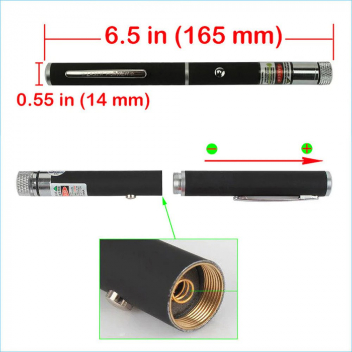 Laser verde pointer putere 500 mW, cu 5 capete multipunct efect 3D [3]