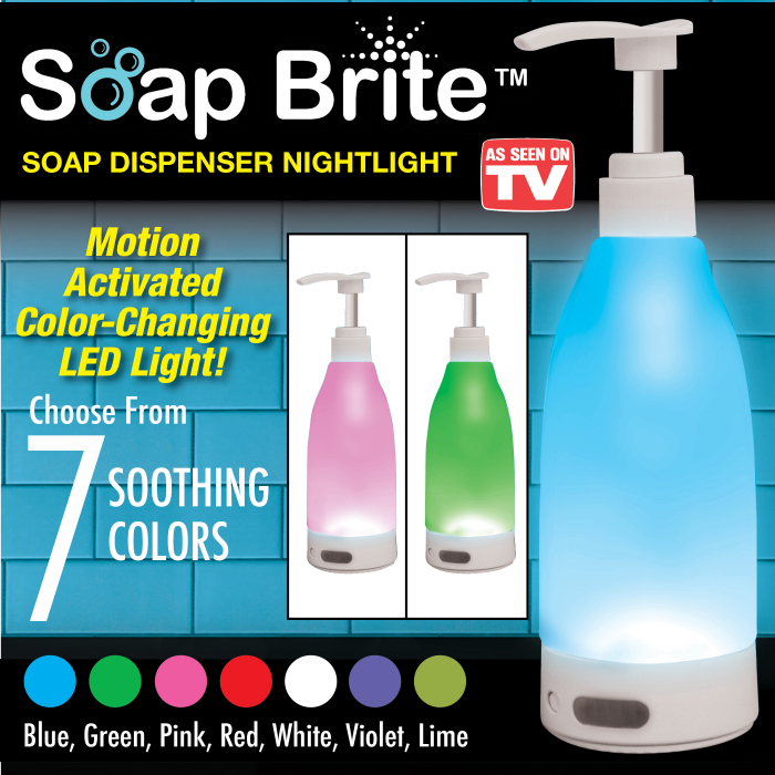 Dozator de sapun cu lumina LED si senzor de miscare, Soap Brite 400ml [4]