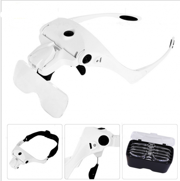 Lupa de cap cu lumina si lentile interschimbabile 9892B2C, acumulator reincarcabil [3]
