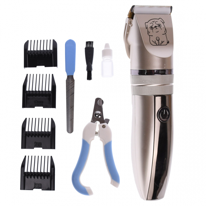 Masina de tuns cu acumulator pentru animale Surker SK-600, cutit ceramic si 9 accesorii [2]