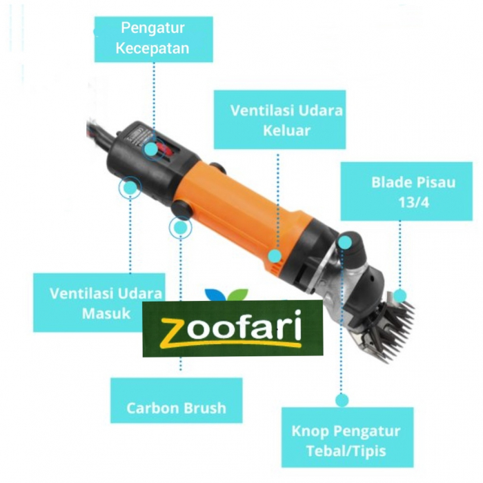Masina de tuns oi electrica profesionala 750W cu 6 trepte de viteza, Zoofari YMS-76 [5]