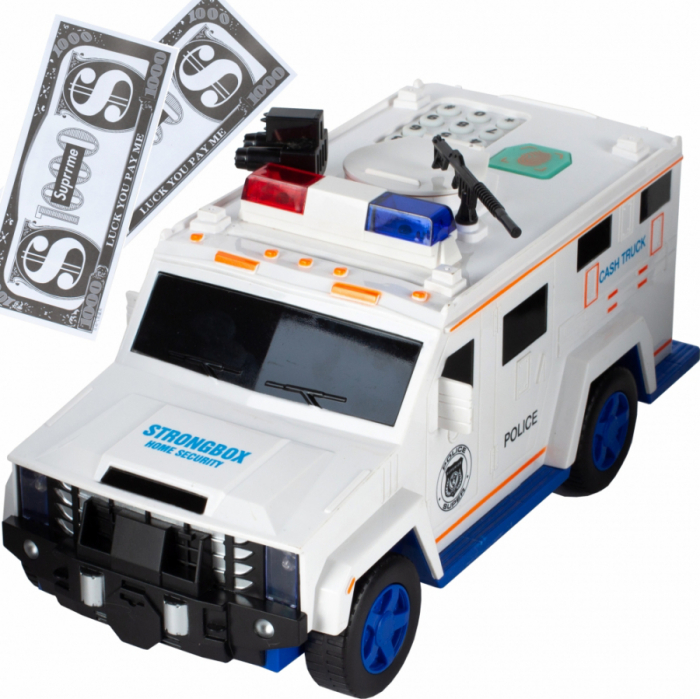 Masinuta tip pusculita electronica cu cifru si amprenta, Cash Truck [3]