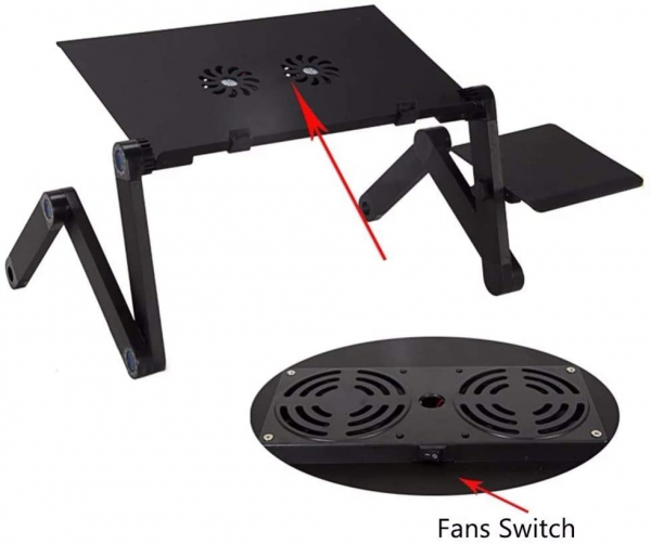 Masuta pliabila si reglabila pentru laptop cu 2 ventilatoare T6 [4]