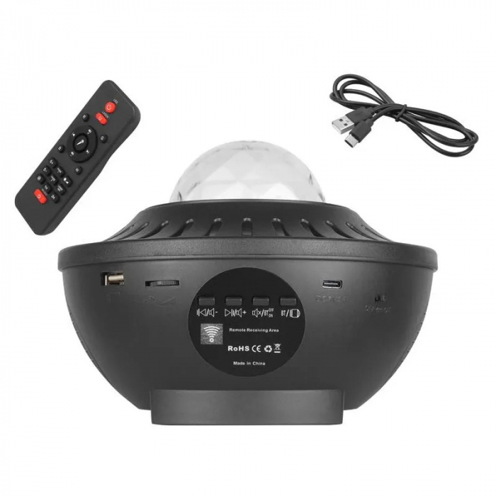Proiector de camera cu cer instelat, lumina rotativa cu val de apa [5]