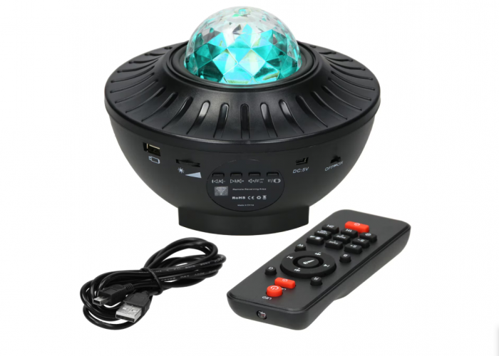 Proiector de camera cu cer instelat, lumina rotativa cu val de apa [3]
