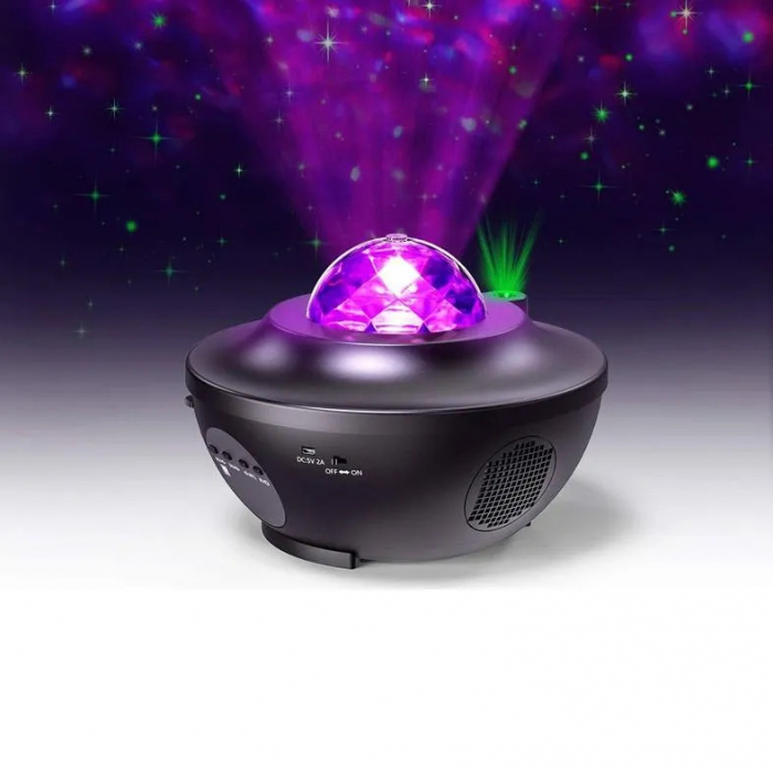 Proiector de camera cu cer instelat, lumina rotativa cu val de apa [4]