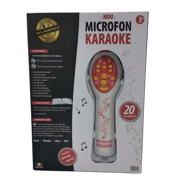 Microfon pentru Karaoke cu 10 cantece limba romana si 10 negative [2]