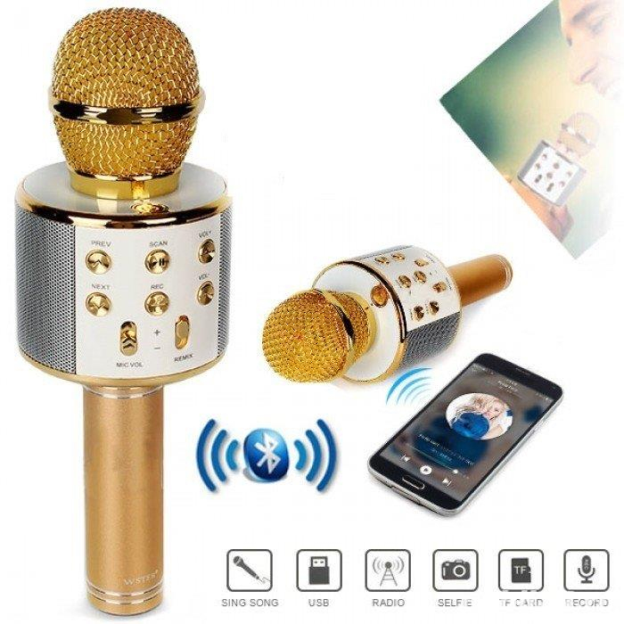 Microfon wireless pentru Karaoke cu Bluetooth WS-858, acumulator incorporat [2]