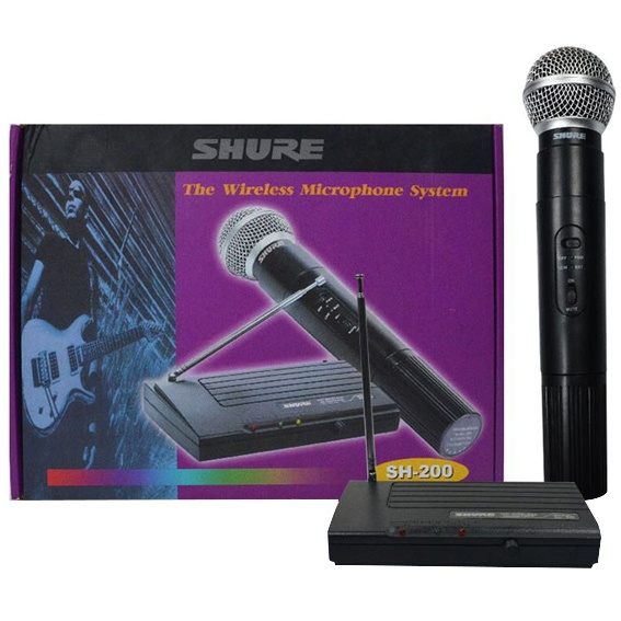 Microfon profesional wireless Shure SH-200 VHF, modulare FM [2]