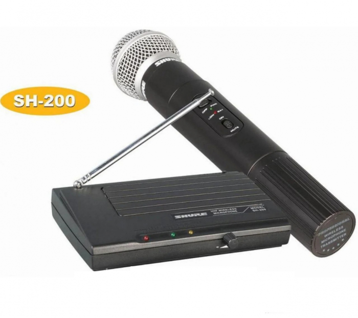 Microfon profesional wireless Shure SH-200 VHF, modulare FM [3]
