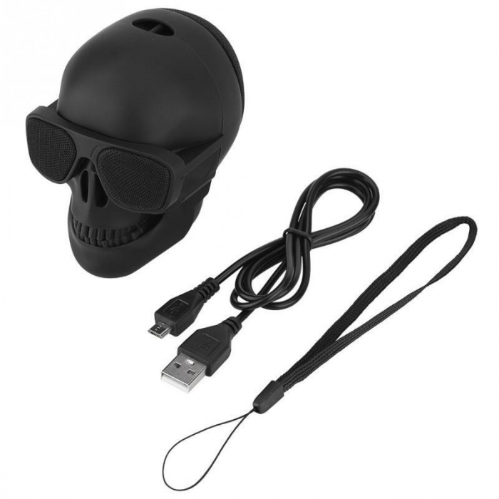 Mini Boxa portabila tip craniu,cu Bluetooth si radio FM,wireless speaker [2]
