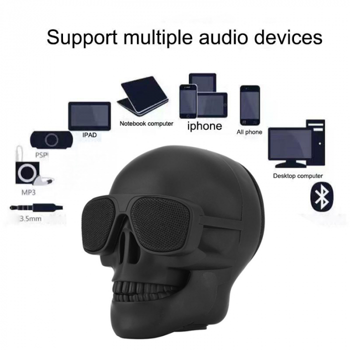 Mini Boxa portabila tip craniu,cu Bluetooth si radio FM,wireless speaker [5]