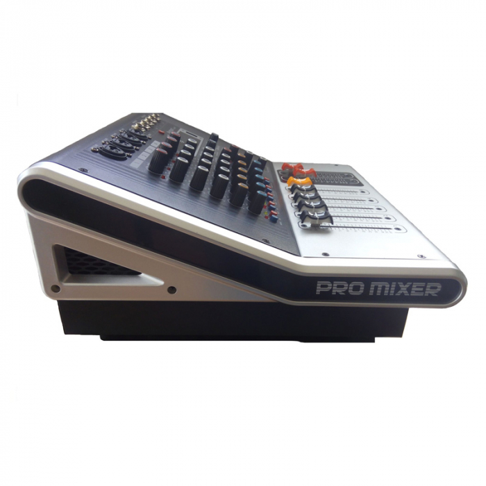 Mixer amplificat profesional WVNGR KA-40, cu 4 canale, 4 intrari microfon si cititor USB [2]