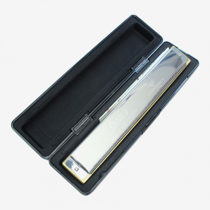 Muzicuta profesionala metalica in cutie Harmonica 28 note [3]