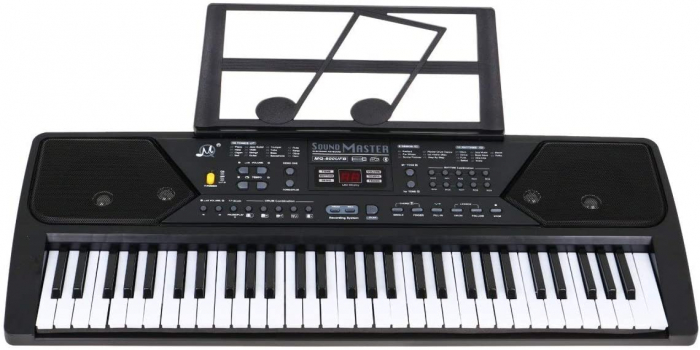 Orga electronica 61 clape MQ-600UFB, cu display, Bluetooth, microfon, Radio Fm, USB MP3 player [3]