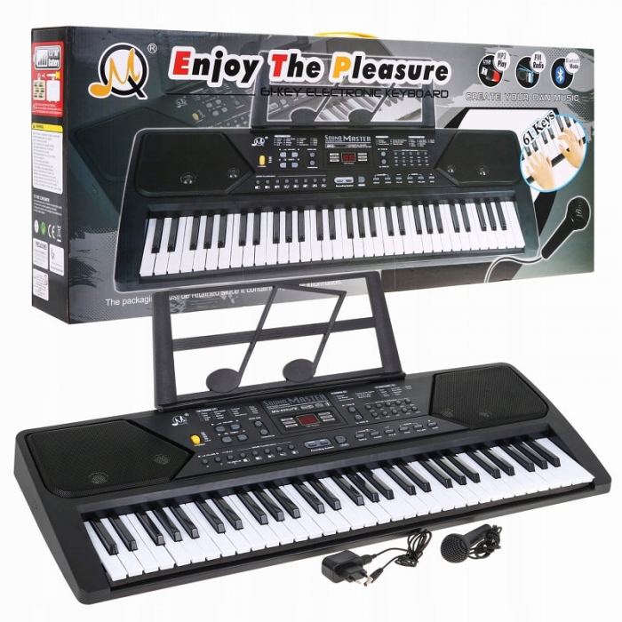 Orga electronica 61 clape MQ-600UFB, cu display, Bluetooth, microfon, Radio Fm, USB MP3 player [2]