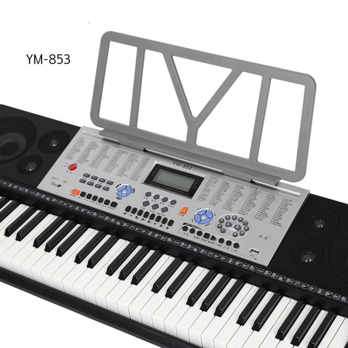 Orga electronica pentru exersat YM-853 cu 61 clape si 5 octave, citire MP3 Player USB [3]